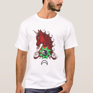 Rotes Magicallon Einhorn, F T-Shirt