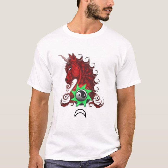 Rotes Magicallon Einhorn, F T-Shirt (Vorderseite)