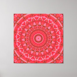 Rotes Mandala-Boho-Geometrisches-Warm-Statement-De Leinwanddruck
