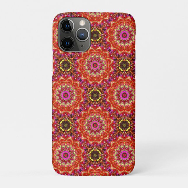 Rotes MANDALA  Case-Mate iPhone Hülle (Rückseite)