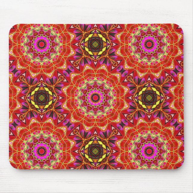 Rotes MANDALA  Mousepad (Vorne)