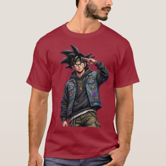 rotes Manga‑T‑Shirt T-Shirt