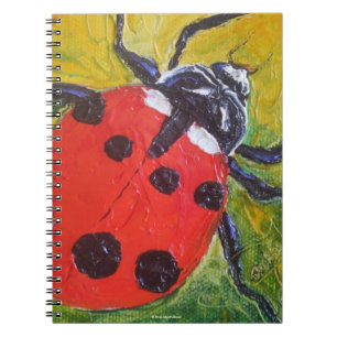 Rotes Marienkäfer-Notizbuch Notizblock