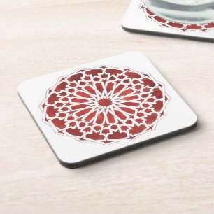 Rotes marokkanisches Mosaik ALCAZAR Getränkeuntersetzer