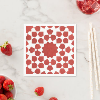 Rotes marokkanisches Mosaik MAMLUK Serviette