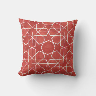 Rotes marokkanisches Mosaik ROSETTE Kissen