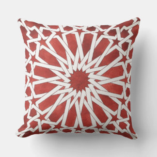 Rotes marokkanisches Mosaikkissen ALCAZAR Kissen