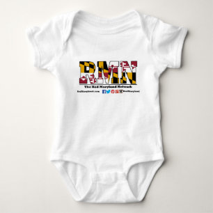Rotes Maryland-Logobabykleid Baby Strampler