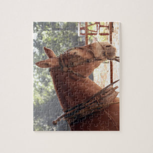 Rotes Maultier-Puzzlespiel