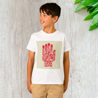 Rotes medizinisches Handsymbol Gesundheitswesen