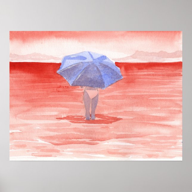 Rotes Meer Umbrella Poster (Vorne)