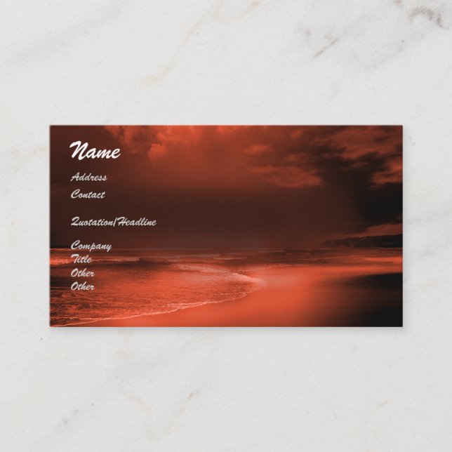 Rotes Meer Visitenkarte (Vorderseite)