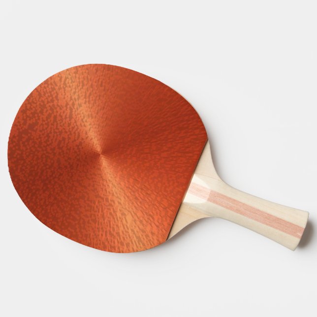 Rotes metallisches Klingeln Pong Paddel Tischtennis Schläger (Seitenansicht)