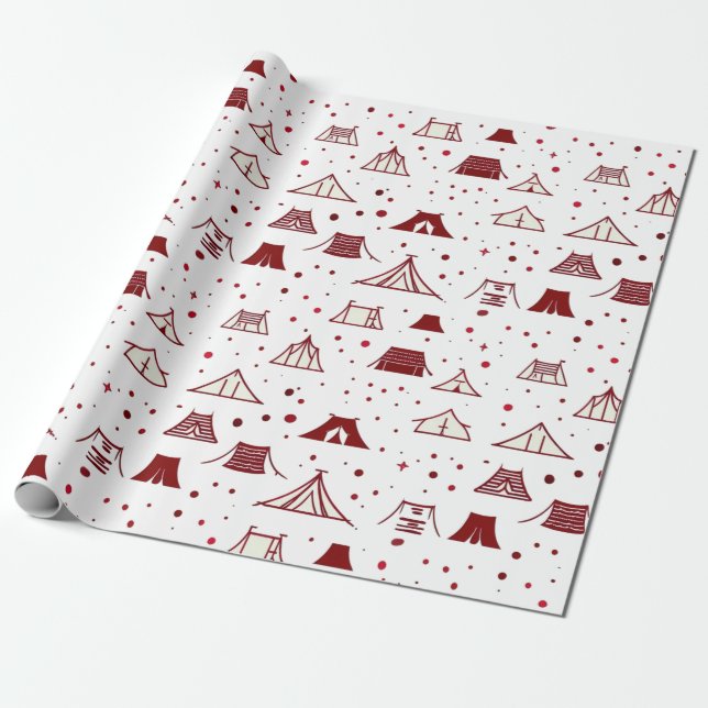 Rotes minimales Testdesign Geschenkpapier (Ungerollt)