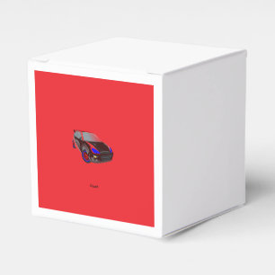 Rotes minimalistisches benutzerdefiniertes Foto Na Geschenkschachtel
