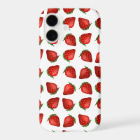Rotes minimalistisches Erdbeeren-Hintergrundmuster