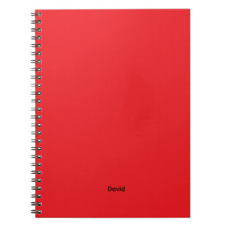 Rotes minimalistisches personalisiertes Namensschi Notizblock