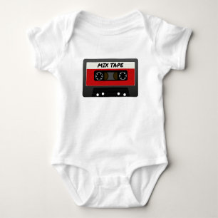 Rotes Mix-Tape - Retro-Geschenk im Stil der 80er u Baby Strampler
