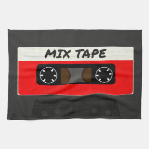 Rotes Mix Tape - Retro-Geschenk im Stil der 80er u Geschirrtuch