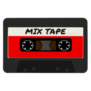 Rotes Mix Tape - Retro-Geschenk im Stil der 80er u Magnet