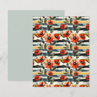 Rotes Mohn Blumen Scrapbook Papier