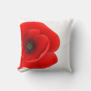 Rotes Mohn-Kissen Kissen
