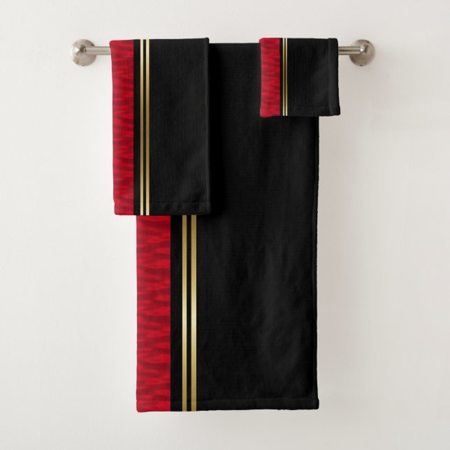 Rotes Mohnblumen-Wasser Badhandtuch Set (Insitu)