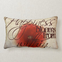 Rotes Mohnblumen-Wurfs-Kissen, inspirierend