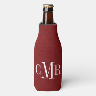Rotes Monogramm Flaschenkühler