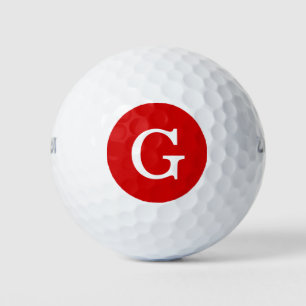 Rotes Monogramm Golfball