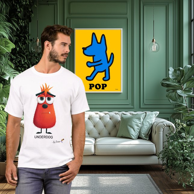 Rotes Monster | UNDERDOG - nach Entwurf | Einzigar T-Shirt (Von Creator hochgeladen)