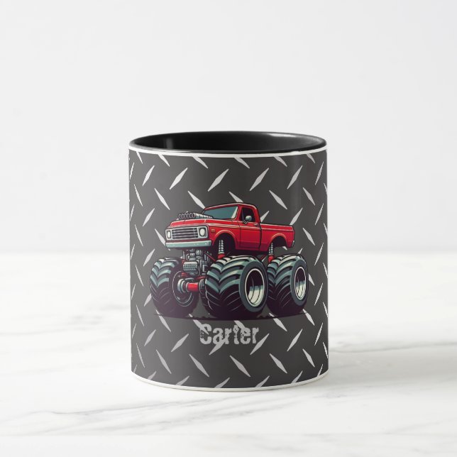 Rotes Monstertruck Tasse (Zentrum)
