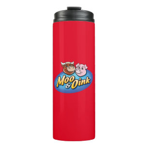 Rotes Moo & Rosa Flasche