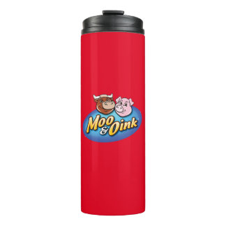Rotes Moo & Rosa Flasche