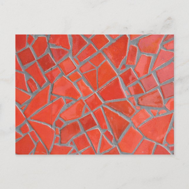 Rotes Mosaik Postkarte (Vorderseite)