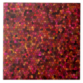 Rotes Mosaikmuster Fliese