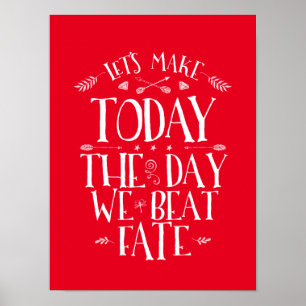 Rotes motivierendes Lebenszitate Kalligrafieposter Poster