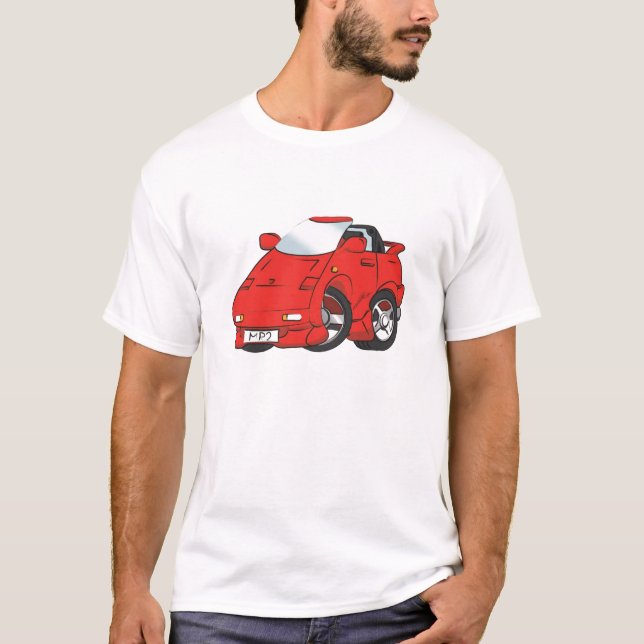 Rotes MR2 Kennzeichen 1 T-Shirt (Vorderseite)