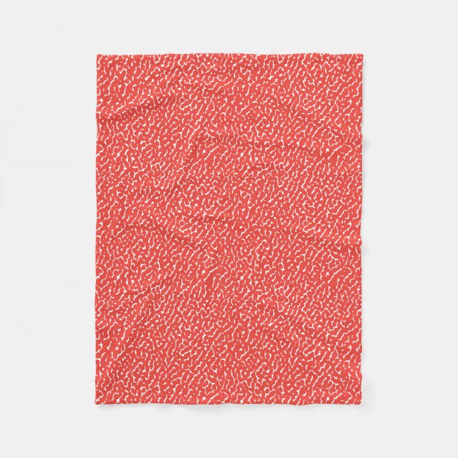 Rotes Muster abzeichnen Fleecedecke (Vorderseite)
