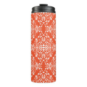Rotes Muster Thermosbecher