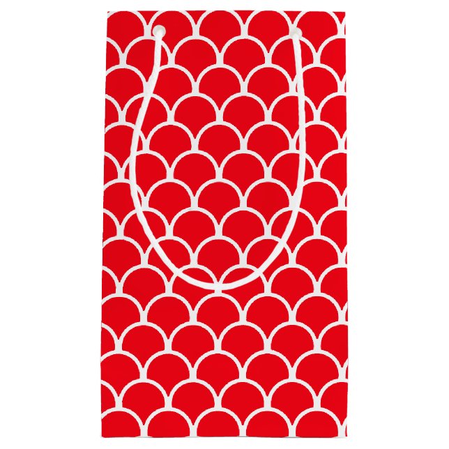 Rotes Nahtloses Muster Kleine Geschenktüte (Vorderseite)