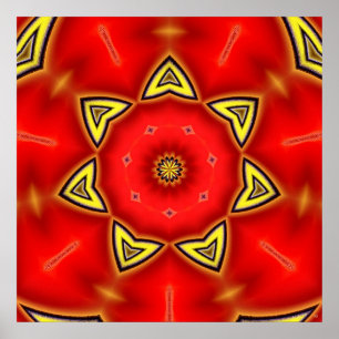 Rotes Narzissen-Plakat Poster