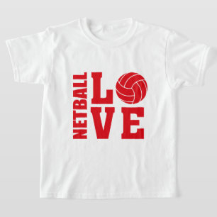 Rotes Netball-Liebe, Netball T-Shirt