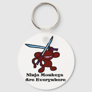 Rotes Ninja obenliegend Schlüsselanhänger