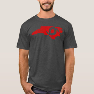 Rotes North Carolina Auge des Hurrikans Baseballee T-Shirt
