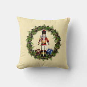 Rotes Nussknacker-Kranz-WeihnachtsWurfs-Kissen Kissen
