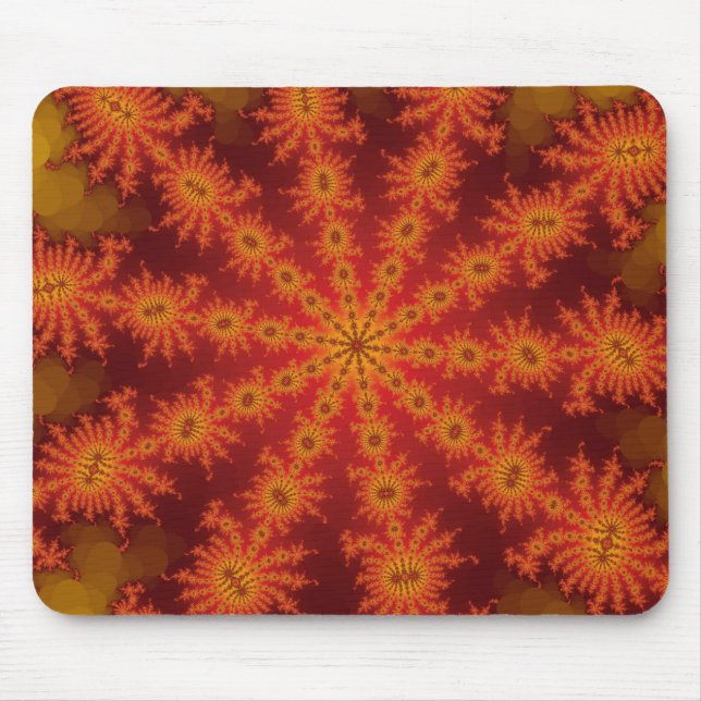 Rotes Orange Decaster-Mausepad Mousepad (Vorne)