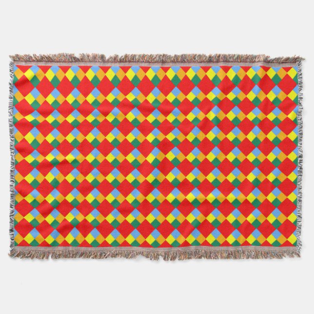 Rotes Orange Gelbgrün Decke (Vorderseite)