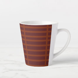 Rotes orangefarbenes Streifen Milchtasse
