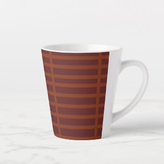 Rotes orangefarbenes Streifen Milchtasse